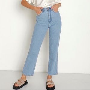 NWT Wrangler Wild West 603 High Rise Straight Leg Jeans in Bluestone
